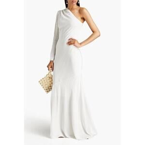 Rebecca Vallance White‎ Blume One-sleeve Crepe Gown Dress Size 8/ US 4 NEW NWT
